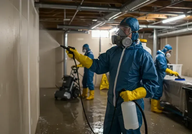 Basement Sanitization and Antimicrobial Treatment process in Bonita, CA