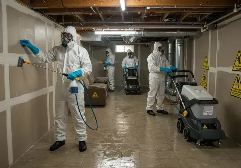 Basement Moisture Removal and Structural Drying process in Bonita, CA